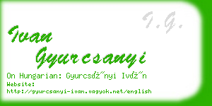 ivan gyurcsanyi business card